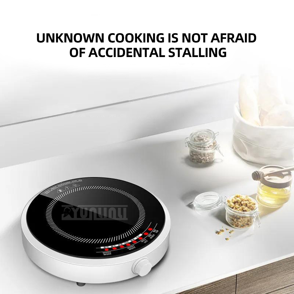 Moka Pot Stove - Round Smart Induction Cooker Household 2200W