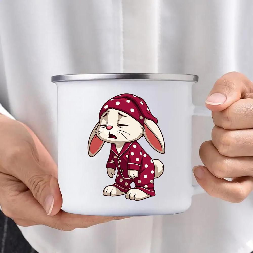 Coffee Tea & Espresso Appliances - Adorable Sleeping Bunny Coffee Mug Enamel