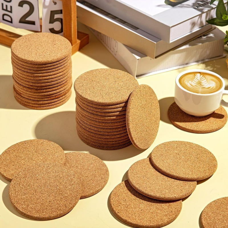 Natural Wooden Round Cork Coas - đánh giá và giá Xbloom Coffee Tea