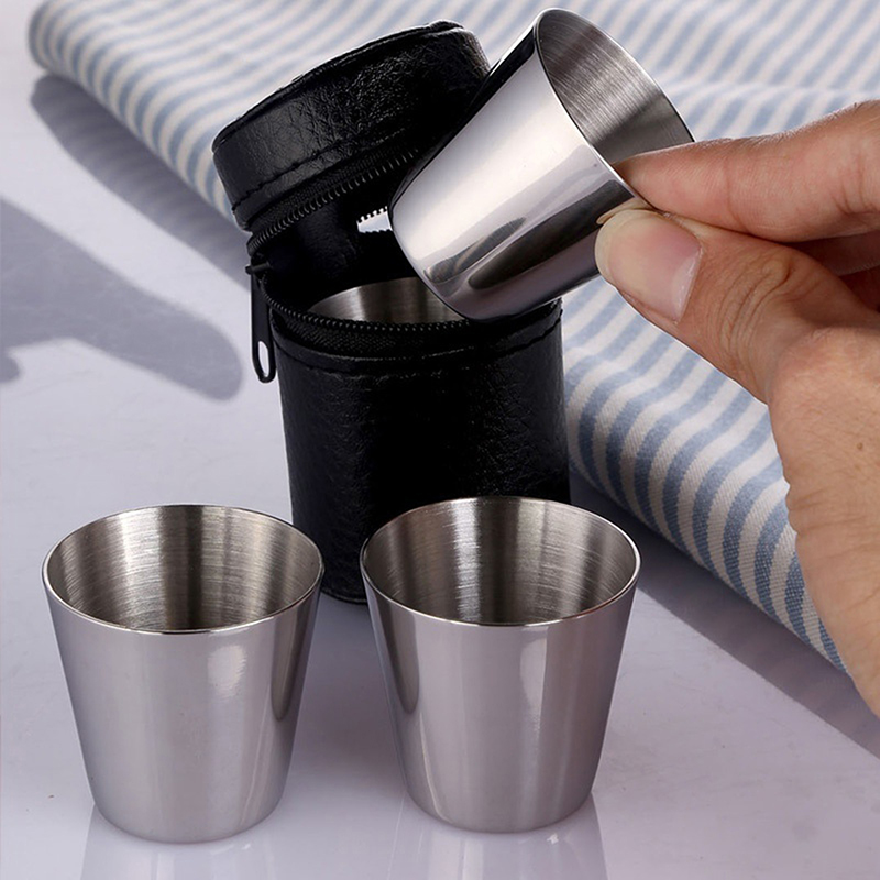 4/6Pcs Stainless Steel Cups Mi - đánh giá và giá Coffee Tea And Sugar Set