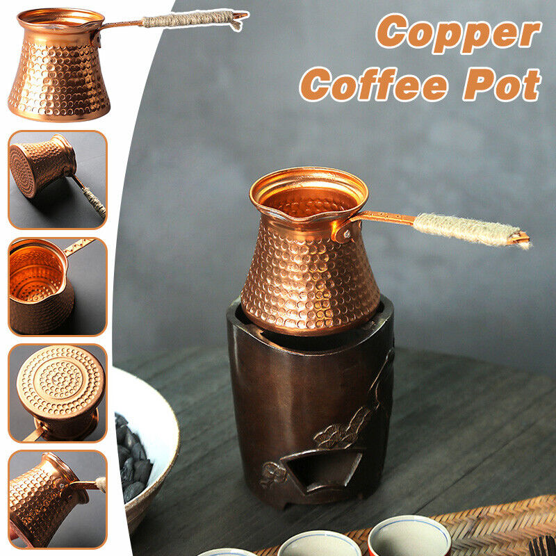 Coffee Pot Antique Copper Turk - đánh giá và giá Moka Pot Stove